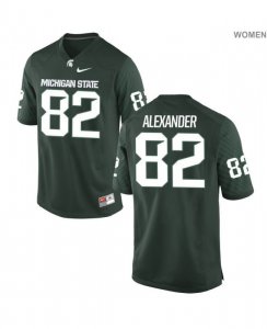 Women's Michigan State Spartans NCAA #82 Javez Alexander Green Authentic Nike Stitched College Football Jersey AD32Y72RZ